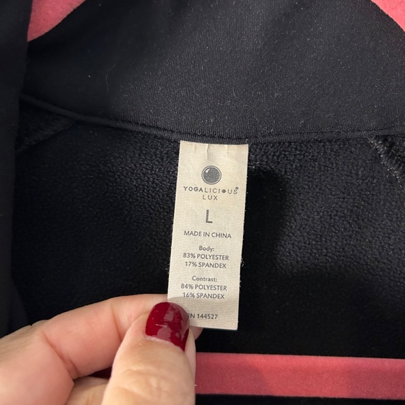 Yogalicious Lux Black athletic jacket in Women's size X Large - Picture 3 of 6